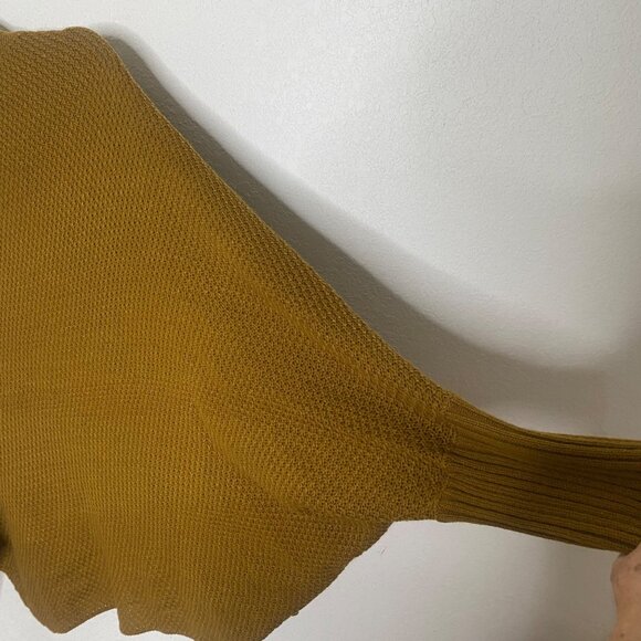 Wishlist Wool Blend Open Cardigan Sweater M/L Mustard Yellow Sweater Knit Oversi - Picture 6 of 9